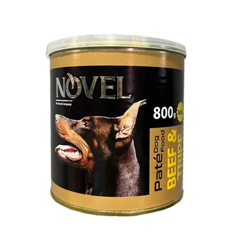 کنسرو پته سگ مدل Novel با طعم سیرابی و گوشت گاو(800gr)
